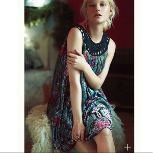 Anthropologie Velvet Swing Dress